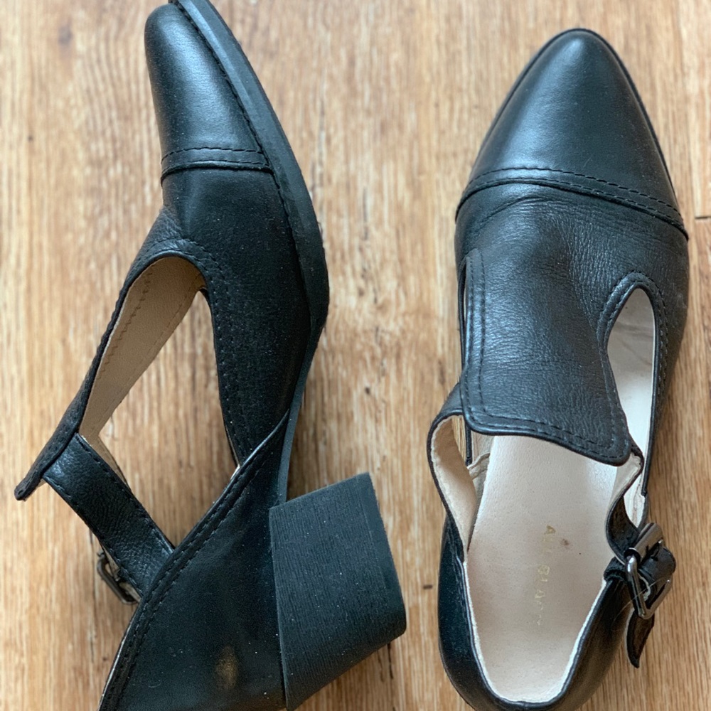 ALL BLACK brand heeled cutout booties